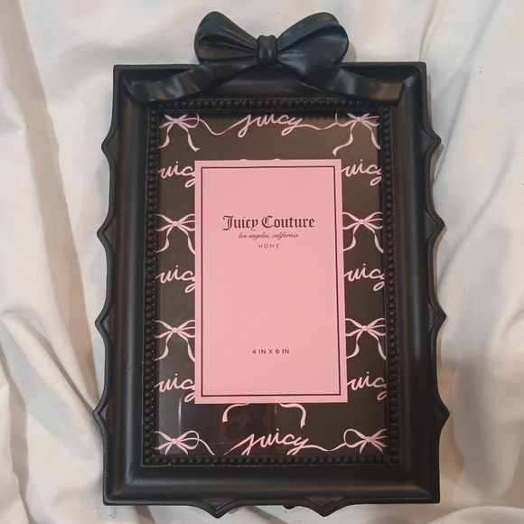 Juicy Couture Other - New {Juicy Couture} Elegant Black Bow Picture Frame Size 4x6